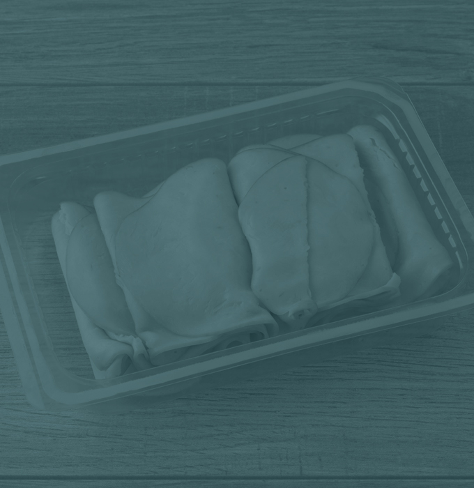 Deli meat in plastic packaging